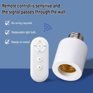 Remote Control Lamp Holder Adapter with Timer | Smart Wireless Light Control